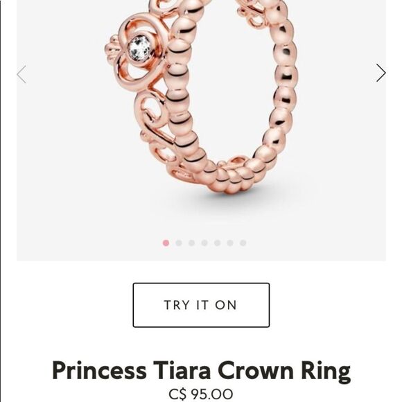 NEW UNUSED PANDORA TIARA RING - Picture 2 of 6